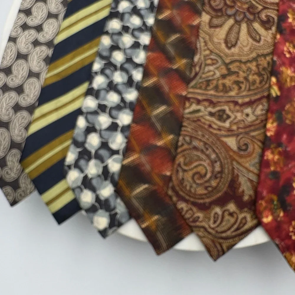 Ermenegildo Zegna‎ Silk Mens Ties Set Of 6 Italy Old Money 3.75x59-60